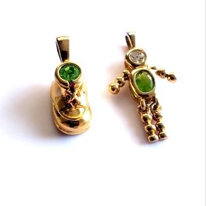 Sterling Silver Peridot Baby Charms